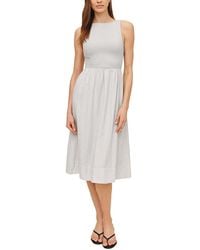 Bella Dahl - Mixed Crewneck Midi Dress - Lyst