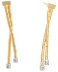 Meshmerise - 18k Over Silver 0.08 Ct. Tw. Diamond Earrings - Lyst