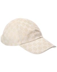 Gucci - Gg Canvas Leather-Trim Baseball Cap - Lyst