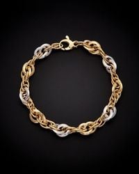 Italian Gold - 14k Two-tone Bracelet - Lyst