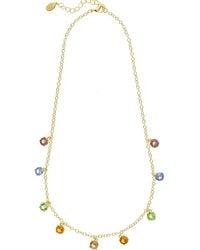 Rivka Friedman - 18k Plated Crystal Dangle Necklace - Lyst