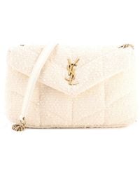 Saint Laurent - Quilted Tweed Loulou Puffer Shoulder Bag Mini (Authentic Pre-Loved) - Lyst