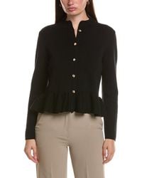 Bruno Magli - Merino Wool Peplum Sweater Jacket - Lyst