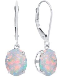 MAX + STONE - Max + Stone Silver 1.55 Ct. Tw. Created Opal Dangle Earrings - Lyst