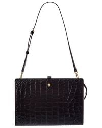 Celine - Medium Note Book Croc-Embossed Leather Shoulder Bag - Lyst