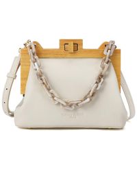Tiffany & Fred Paris - Full-Grain Leather & Real Wood Frame Shoulder Bag - Lyst