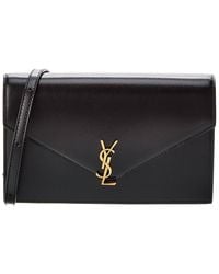 Saint Laurent - Envelope Mini Leather Shoulder Bag - Lyst