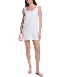 Onia - Air Scallop Linen-Blend Shift Dress - Lyst