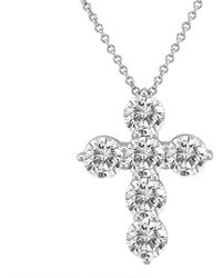 Diana M. Jewels - Fine Jewelry 18k 1.50 Ct. Tw. Diamond Cross Pendant Necklace - Lyst