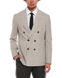 Eleventy - Double-Breasted Wool-Blend Jacket - Lyst