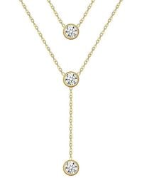 Liv Oliver - 18k Plated 2.75 Ct. Tw. Cz Necklace - Lyst