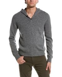 Amicale Cashmere - Jersey Cashmere Henley Hoodie - Lyst