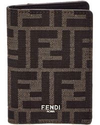 Fendi - Canvas & Leather Wallet - Lyst