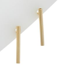 Italian Gold - 14k Tube Post Earrings - Lyst