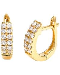 Diamond Select Cuts - 14k 0.25 Ct. Tw. Diamond Hoops - Lyst