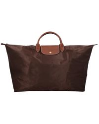 Longchamp - Le Pliage Original Medium Canvas & Leather Tote Travel Bag - Lyst