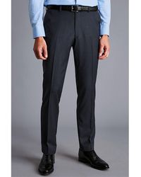 Charles Tyrwhitt - Slim Fit Herringbone Suit Trouser - Lyst