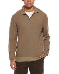 Vince - Geo Jacquard 1/4-Zip Wool & Cashmere-Blend Sweater - Lyst