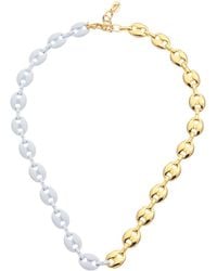 Juvell - 18k Plated Enamel Puffed Mariner Necklace - Lyst