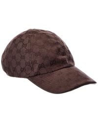 Gucci - Gg Canvas Leather-Trim Baseball Cap - Lyst