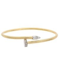 Meshmerise - 18K Over 0.10 Ct. Tw. Diamond Bangle Bracelet - Lyst