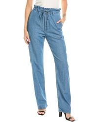 Rag & Bone - Dark Linen-Blend Straight Jean - Lyst
