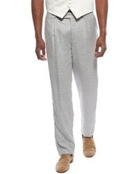 Brunello Cucinelli - Linen, Wool, & Silk-Blend Pant - Lyst