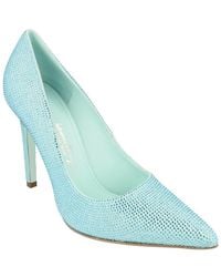 Ferragamo - Ilary X5 Crystal-Embellished Leather Pump - Lyst