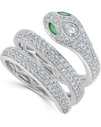Sabrina Designs - 14K 1.24 Ct. Tw. Diamond & Emerald Snake Wrap Ring - Lyst