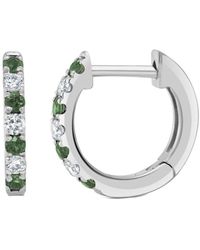 Sabrina Designs - 14k 0.20 Ct. Tw. Diamond & Emerald Huggie Earrings - Lyst