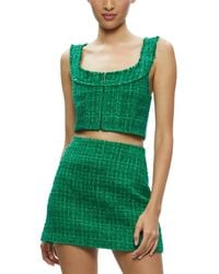 Alice + Olivia - Kensie Scoop Neck Cropped Wool-Blend Bustier - Lyst