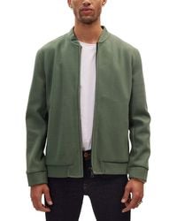 Ron Tomson - Relaxed Unlined Varsity Zipper Jacket - Lyst