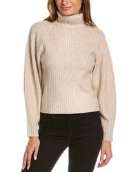 Vince - Open Back Turtleneck Cashmere Sweater - Lyst