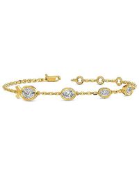 Lab Grown Diamonds - 14K 1.36 Ct. Tw. Lab-Grown Diamond Tennis Bracelet - Lyst