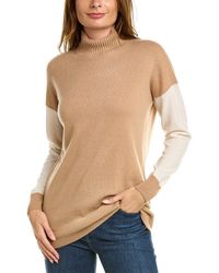 Sofiacashmere - Colorblock Cashmere Tunic Sweater - Lyst