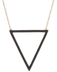 Amorium - 18K Over Cz Triangle Necklace - Lyst
