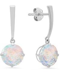 MaxColor - 14k 1.30 Ct. Tw. Lab-grown Opal Drop Earrings - Lyst