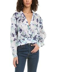 IRO - Pleated Silk-Blend Top - Lyst