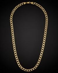 Italian Gold - 14k Air Solid Curb Link Necklace - Lyst