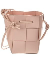 Bottega Veneta - Cassette Mini Intrecciato Bucket Bag - Lyst