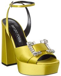 Sergio Rossi - Prince 80 Satin Platform Sandal - Lyst