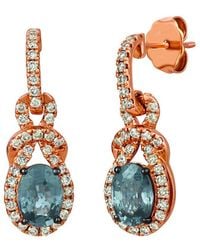 Le Vian - Le Vian 14K Rose 1.90 Ct. Tw. Diamond & Spinel Drop Earrings - Lyst