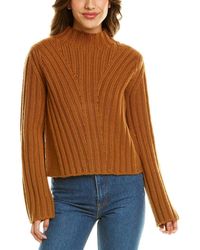Vince - Rib Transfer Cashmere & Wool-blend Sweater - Lyst
