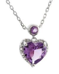 Gemstones - 1.77 Ct. Tw. Diamond & Amethyst Necklace - Lyst
