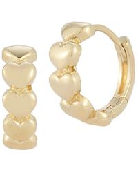 Ember Fine Jewelry - 14k Bold Heart Huggies Earrings - Lyst