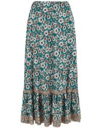 Gucci - Lace-Trimmed Floral Maxi Skirt - Lyst