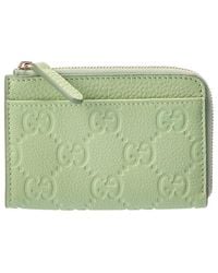 Gucci - Gg Emblem Leather Card Case - Lyst