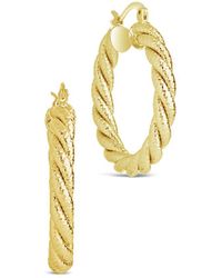 Sterling Forever - 14k Plated Cerys Woven Hoops - Lyst