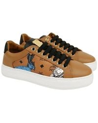 MCM - Coated Canvas Sneaker - Lyst