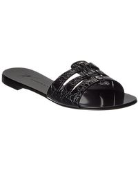 Giuseppe Zanotti - Anuvorock Croc-Embossed Leather Sandal - Lyst